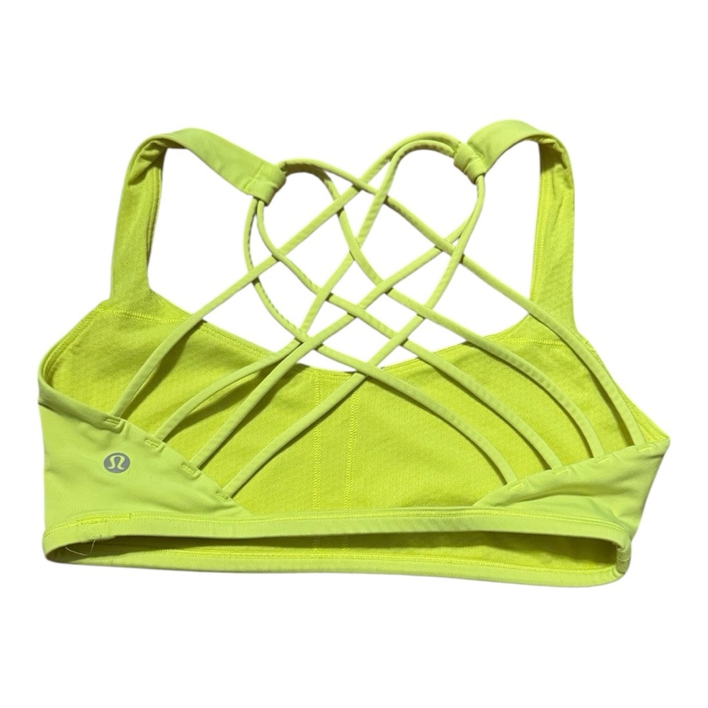 Lululemon Free to Be Bra Wild *Light Support, A/B Cup - Electric Lemon SZ 6 - Picture 4 of 5